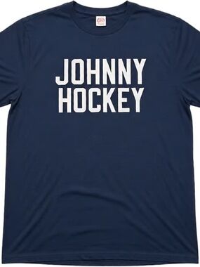 HOMAGE Navy Short Sleeve Tee with White 'JOHNNY HOCKEY' Graphic